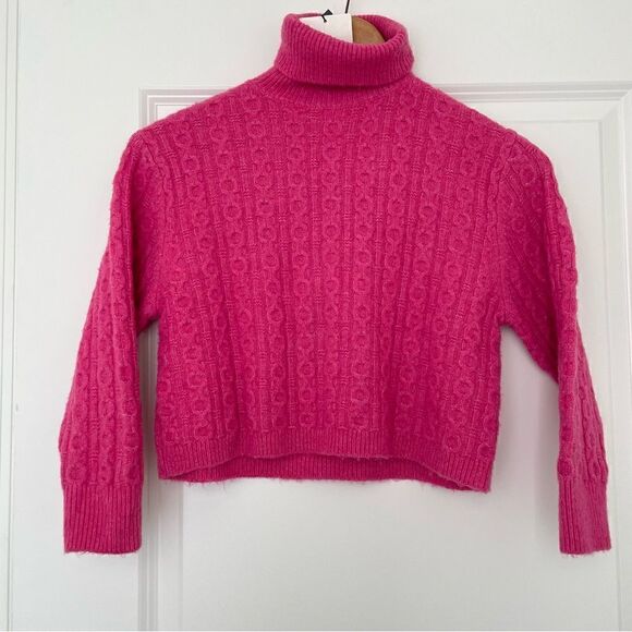 Zara Girls Turtleneck Sweater Pink - Picture 1 of 5